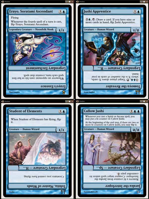 Magic the Gathering Adventures Kamigawa Block Flip Cards