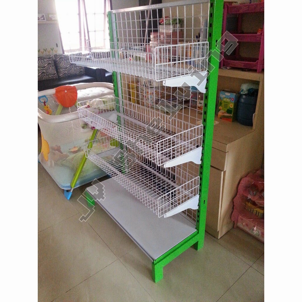 JV Shelving Produksi Perlengkapan Rak Supermarket dan Rak Minimarket Basket Gondola