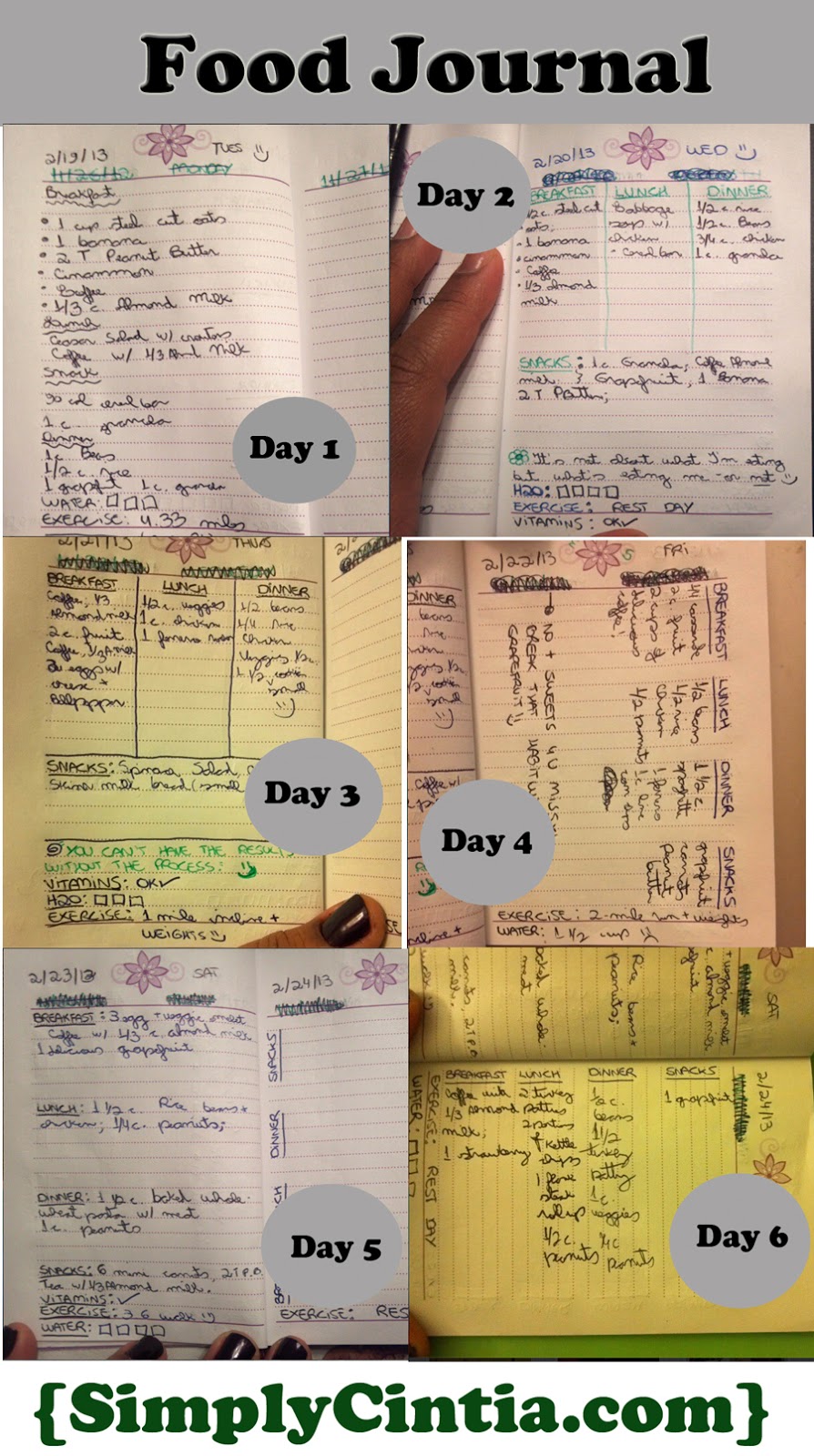 Simply Cintia Food Journal How To