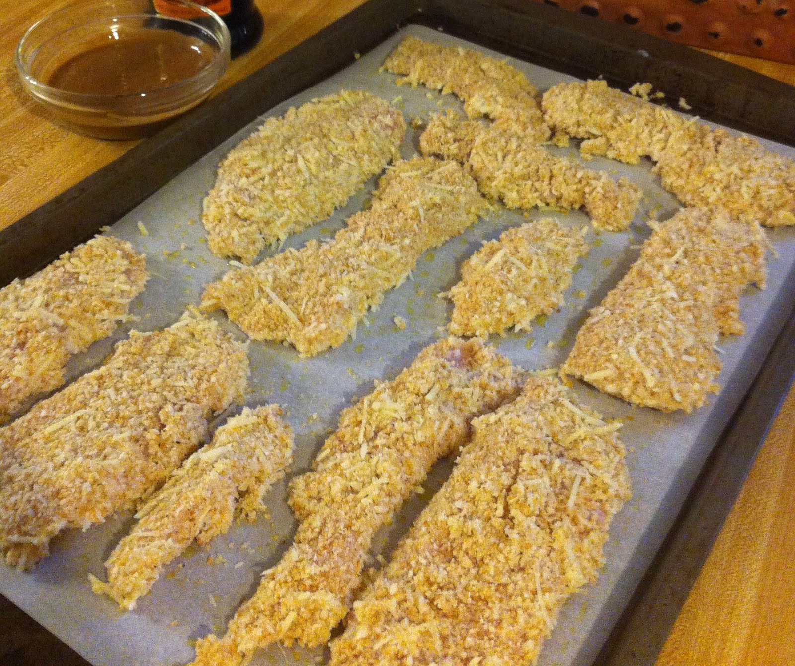 Wine, Cheese and Baby Peas Grown Up Chicken Strips