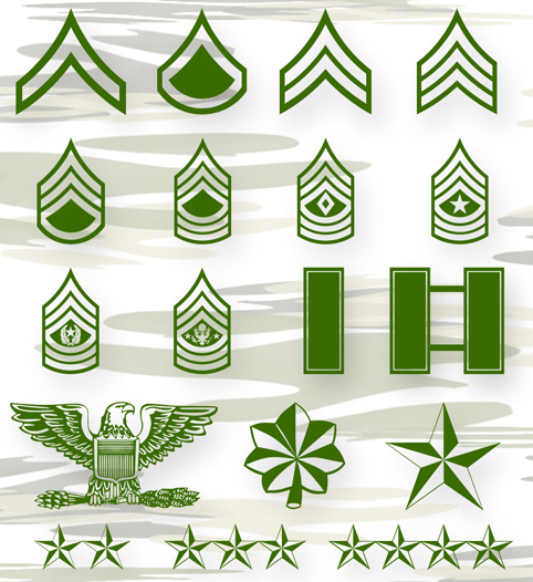 تحميل أشكال الرتب العسكرية للفوتوشوب Army Photoshop shapes download