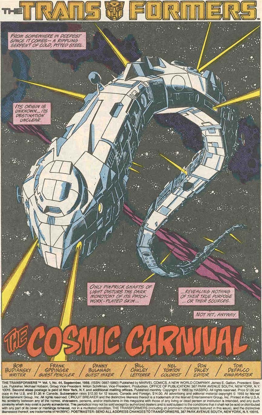 Read online The Transformers (1984) comic -  Issue #44 - 2