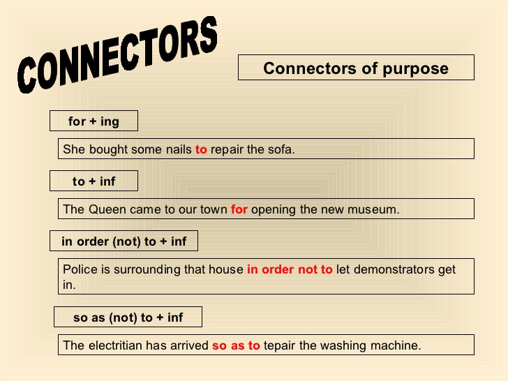Blog for Batxillerat students CONNECTORS OF PURPOSE so as to, in