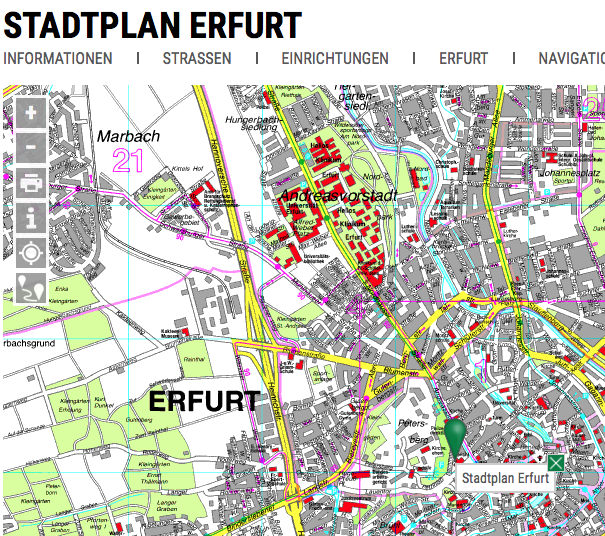 Stadtplan Erfurt