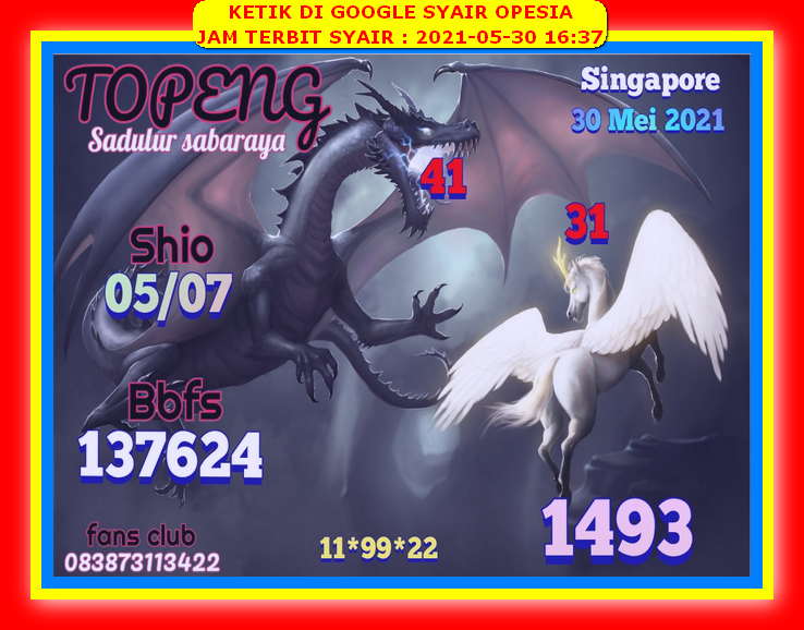 1 New Message Kode Syair Singapore 30 Mei 2021 Forum Syair Togel Hongkong Singapura Sydney
