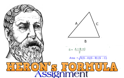 CBSE CLASS 9 - Maths - Heron's Formula - Assignment Sheet (#cbseNotes)