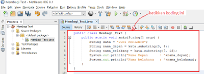 Tutorial Java Netbeans – Cara Membagi Atau Memecah Text Menjadi Beberapa Bagian  