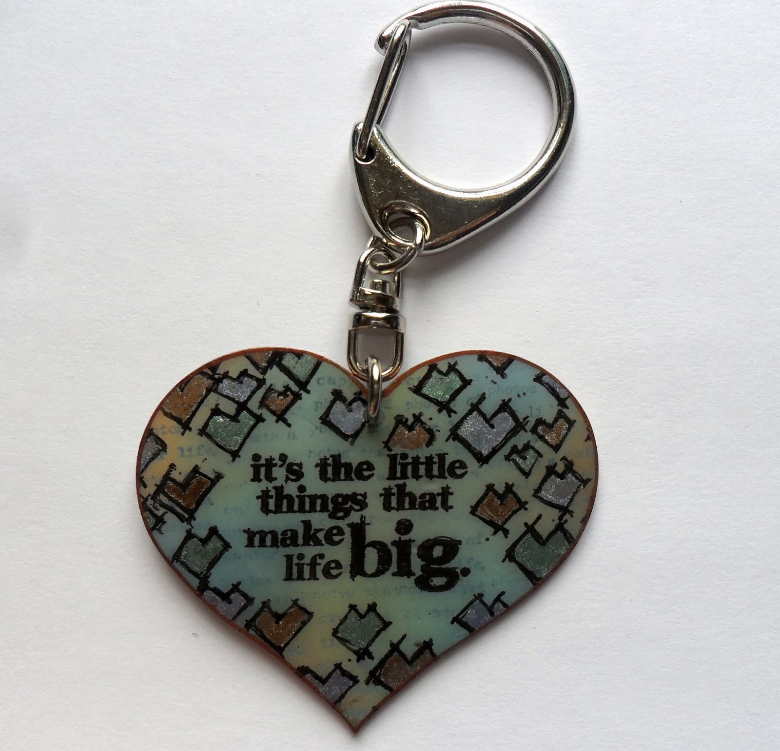 Artful Evidence Shrink Plastic Key Ring