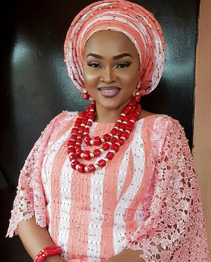 In Pictures: Mercy Aigbe Rocks Asolaoke Outfit To Church For ...