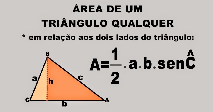Blog Recordando Matemática Calculo Da Área De Um Triângulo Qualquer