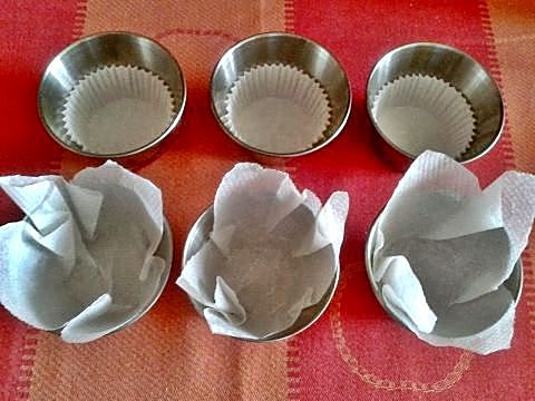 Moldes para muffins de frutas y chocolate