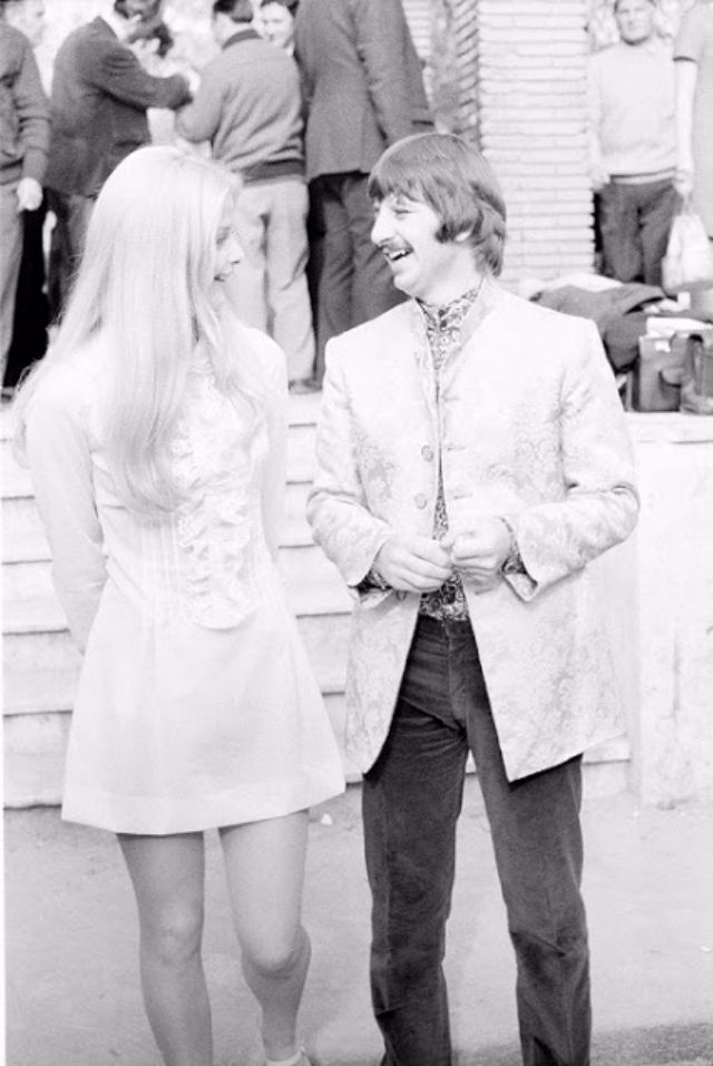 Vintage Photos of Ringo Starr and Ewa Aulin on the Set of the Film