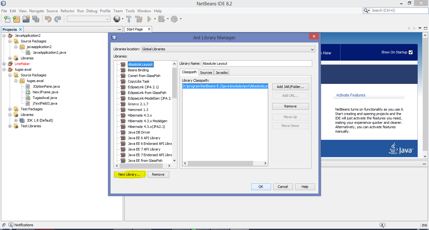 Integrasi LWJGL (Lightweight Java Game Library) ke dalam netbeans REPELA