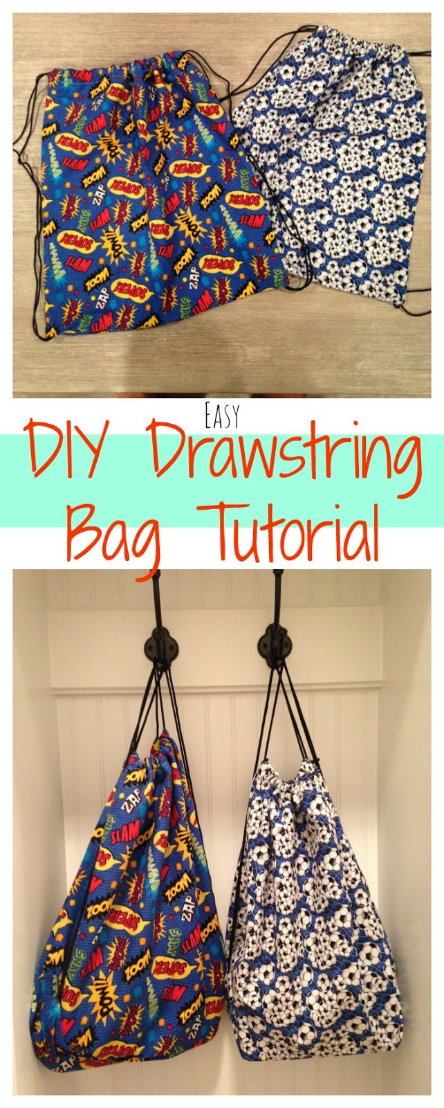 DIY Drawstring Sports Bag The Chirping Moms