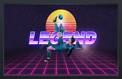 La Légende Cristiano Ronaldo Rétro - Fond d'écran en Full HD
