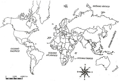  Mapamundi, mapa politico del mundo para colorear