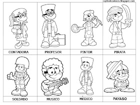 Profesiones y oficios colorear