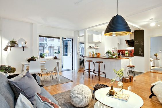 Hogar diez: salón, comedor y cocina en el mismo espacio Salon cocina juntos