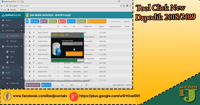 Tool Click New Dapodik 2018/2019 Tool Click New Dapodik 2018/2019