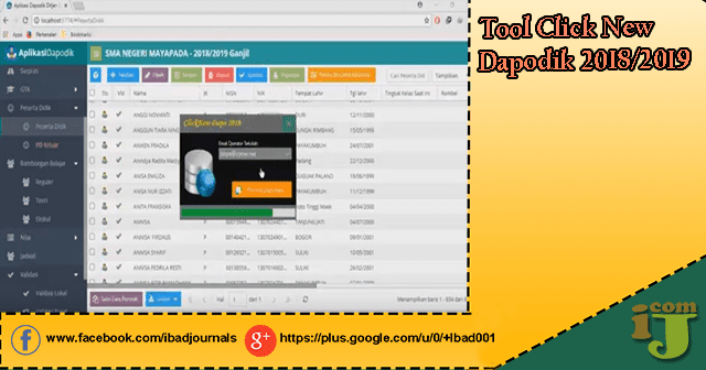 Tool Click New Dapodik 2018/2019