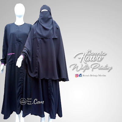 Gamis Syari Hitam Wolfis Hawa Gamis Syari Hitam Wolfis Hawa