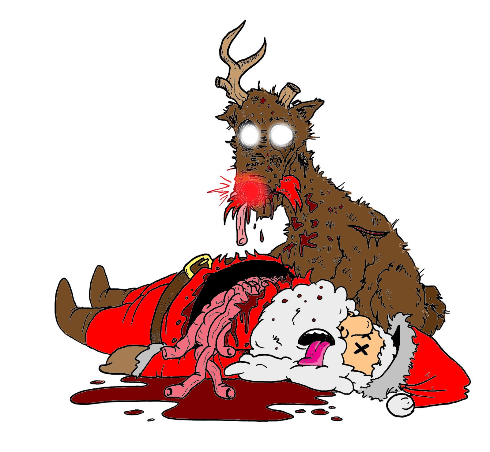 Sketch-A-Week: Zombie Rudolph