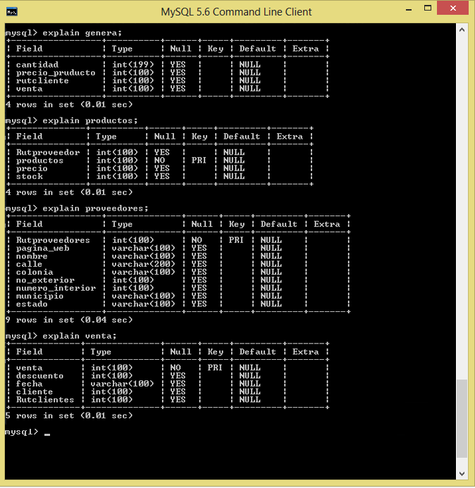 Blog de tareas: MySQL Command Line Client