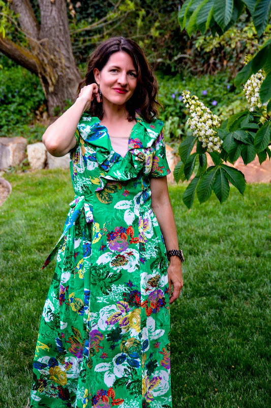 Aesthetic Nest: Sewing: Maxi Wrap Garden Party Dress