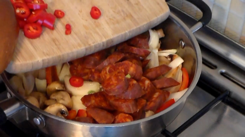 Cookingaround Chorizo Sausage Stir Fry Recipe