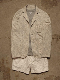 FWK by Engineered Garments Fatigue Short in White 20's Cotton Twill