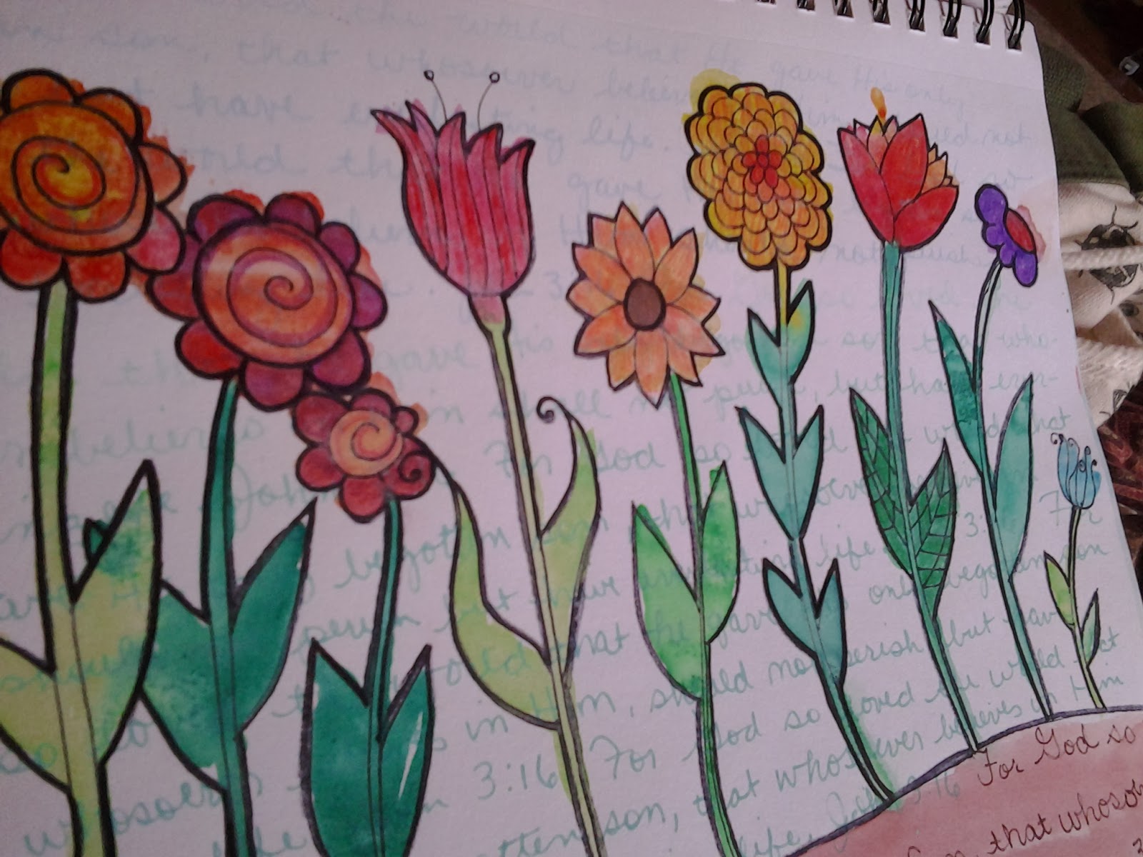 Home*School*Home yes I drew flowers again.