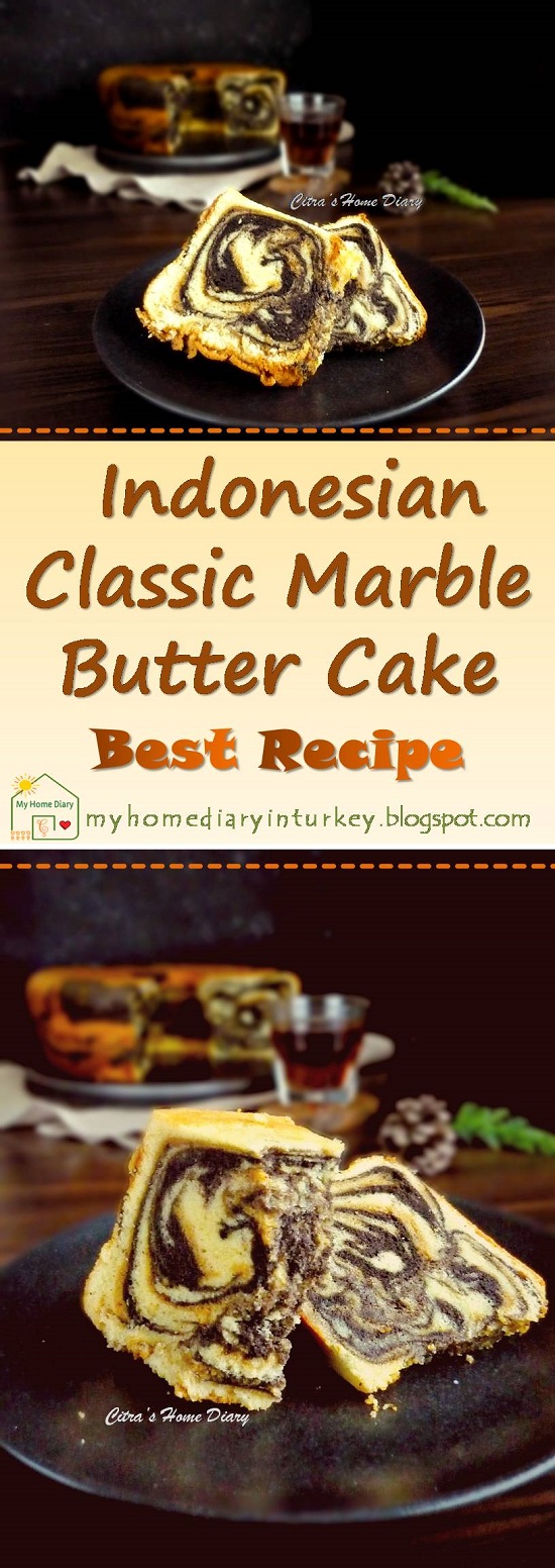 My Best Marble Butter Cake / Resep Bolu Marmer jadul | Çitra's Home Diary. #marblebuttercake #poundcake #buttercake #bolujadul #marmercake #marblecake #coffeecake #resepbolujadul