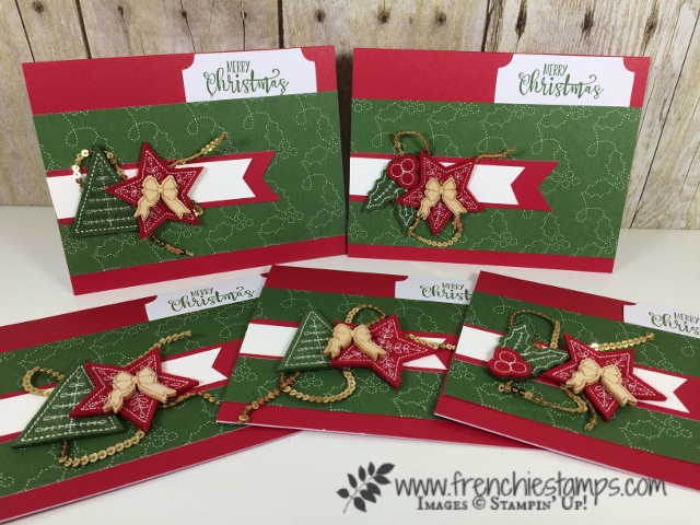 Watercolor Christmas Project, Quilted Designer paper, Quilted Felt, Stampin'Up!,