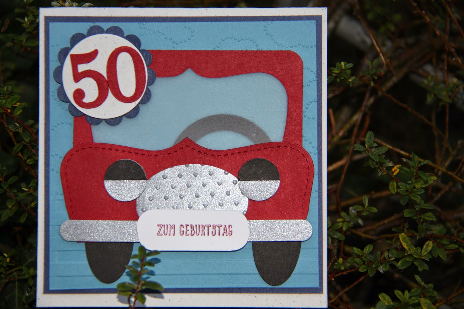 derstempelvogel: Geburtstagskarte mit Auto / Birthdaycard with Car