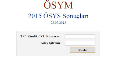 2015 LYS Yerleştirme Sonuçları(ÖSYS) Açıklandı TIKLA Öğren