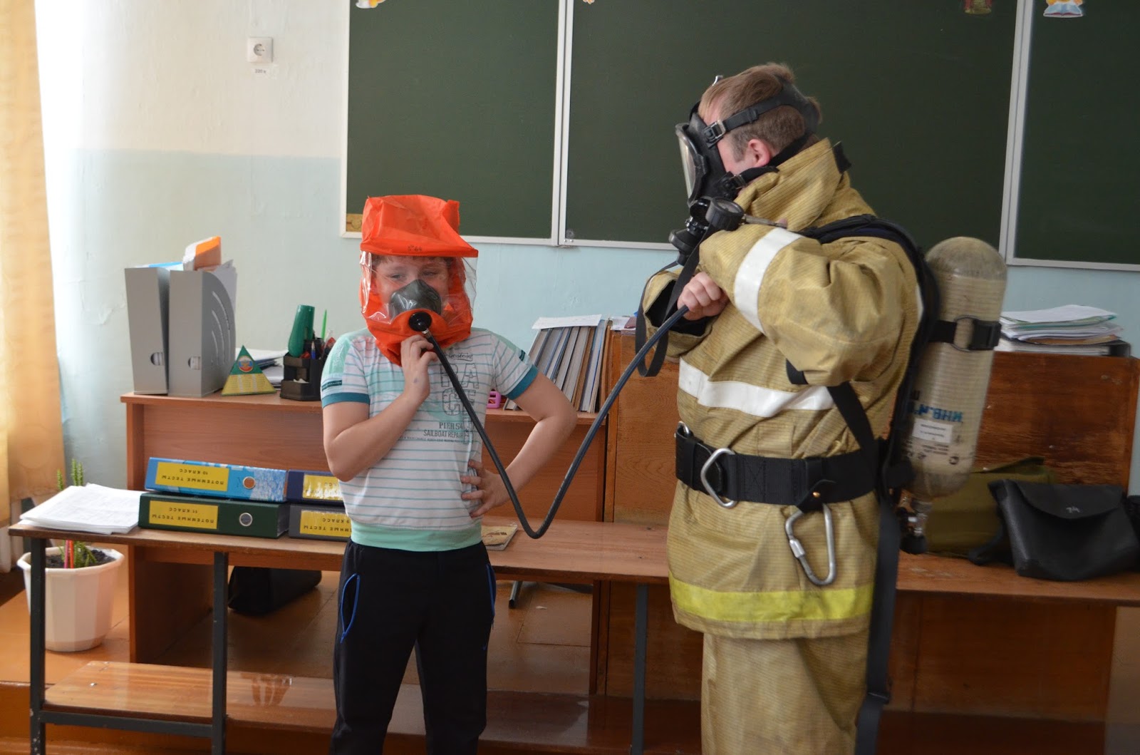 защита людей при пожаре