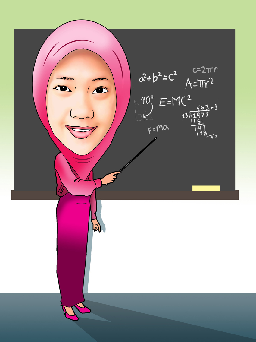 Pesan Karikatur Wanita Indonesia Gambar Berjilbab