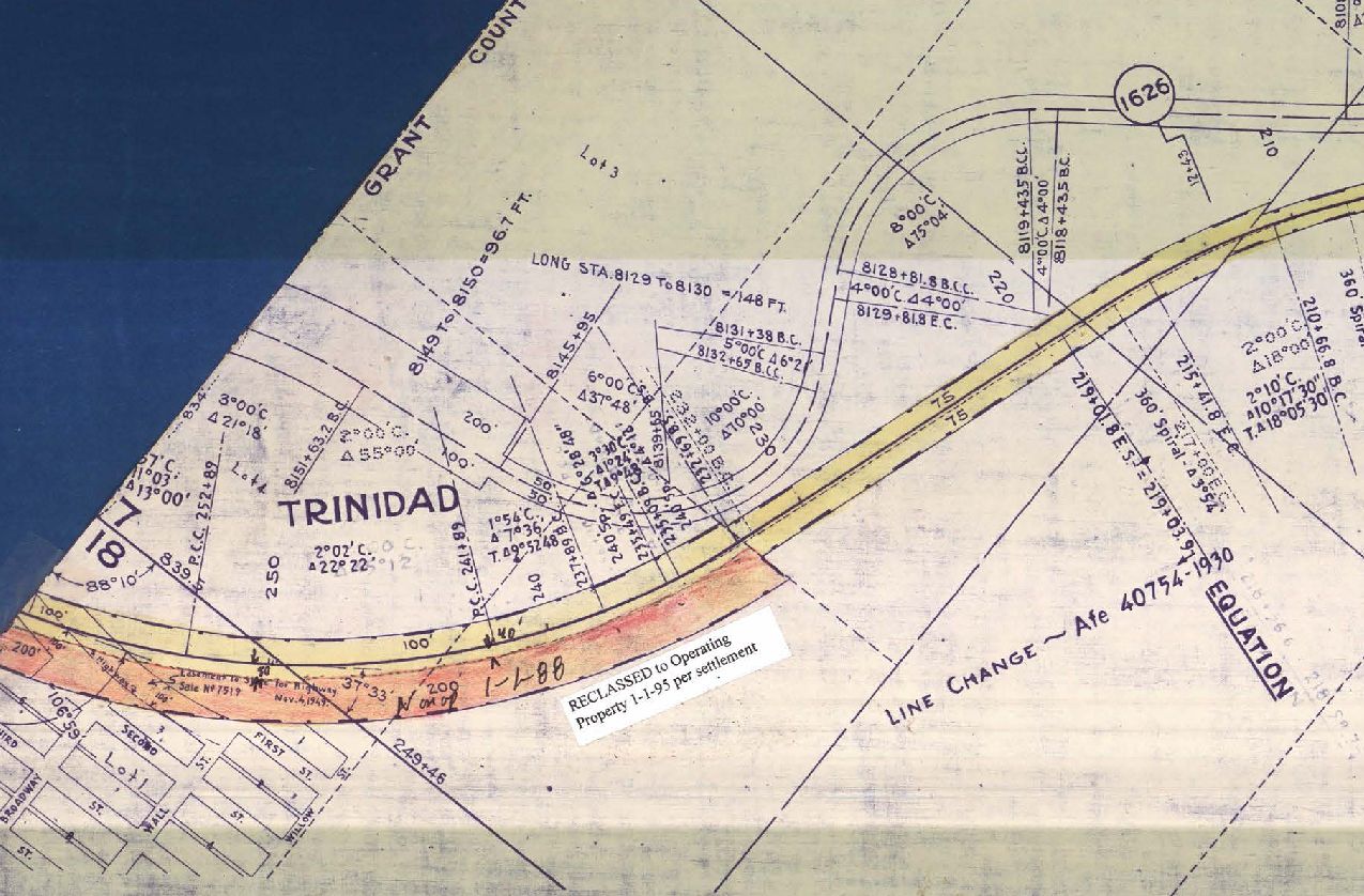 Big Bend Railroad History: Trinidad Line Change