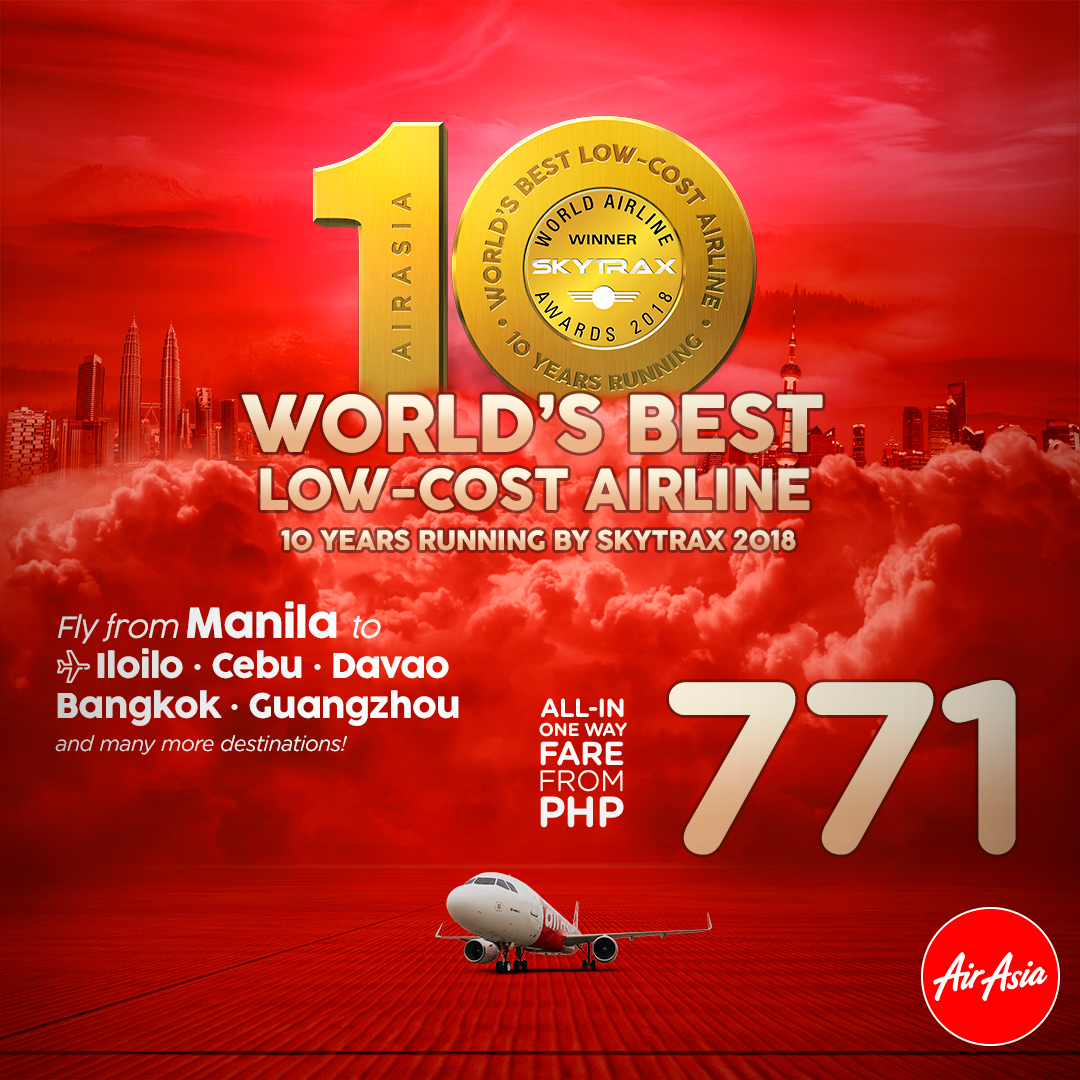 TRAVEL NEWS AirAsia Wins World's Best LowCost Airline for the 10th
