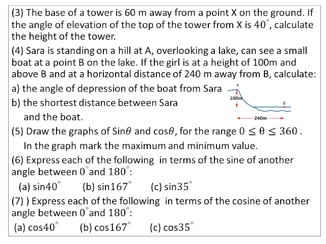 Math 9: CHAPTER 7: BEARINGS and TRIGONOMETRIC RATIOS