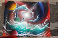 Spray Paint Space Art