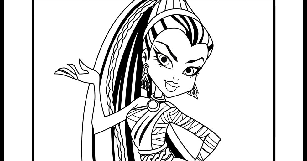 Monster High Nefera Coloring Pages Coloring Pages