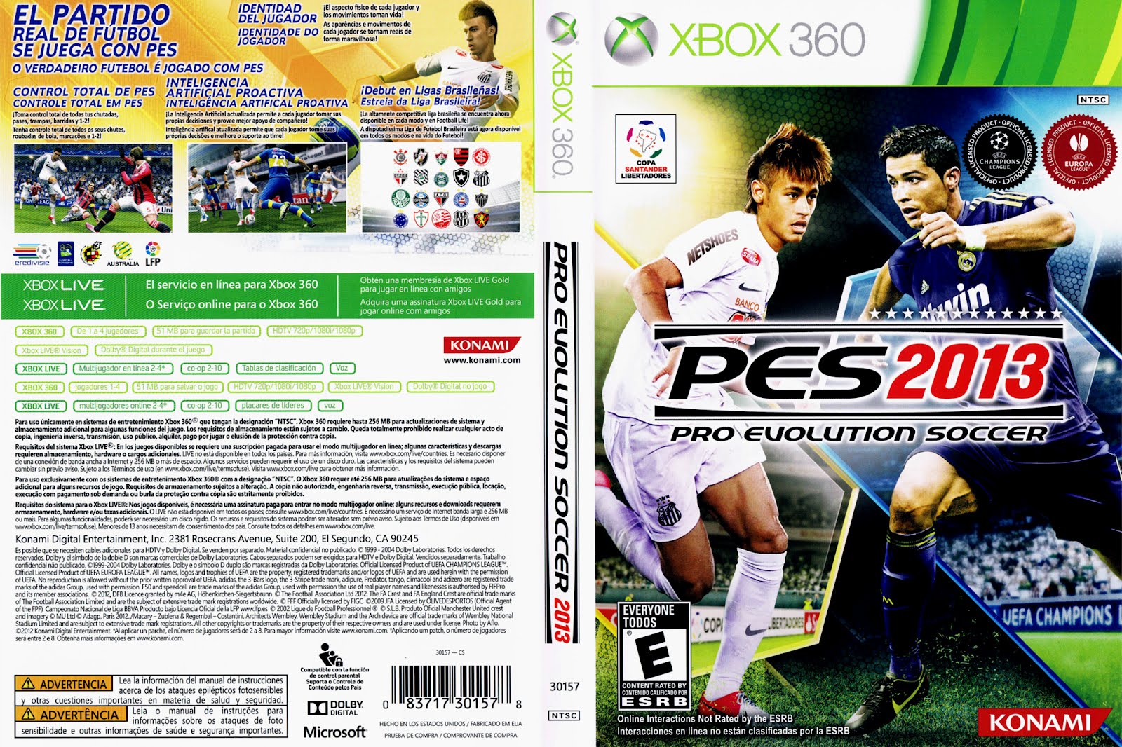 Steelbook PES / Pro Evolution Soccer 2013 - G1 - Sans le jeu - Bon état