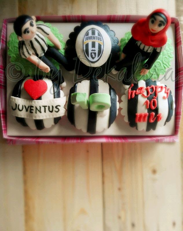 Toko Kue Dekalisa: Cup Cake tema Juventus - Pesan cake Juventus