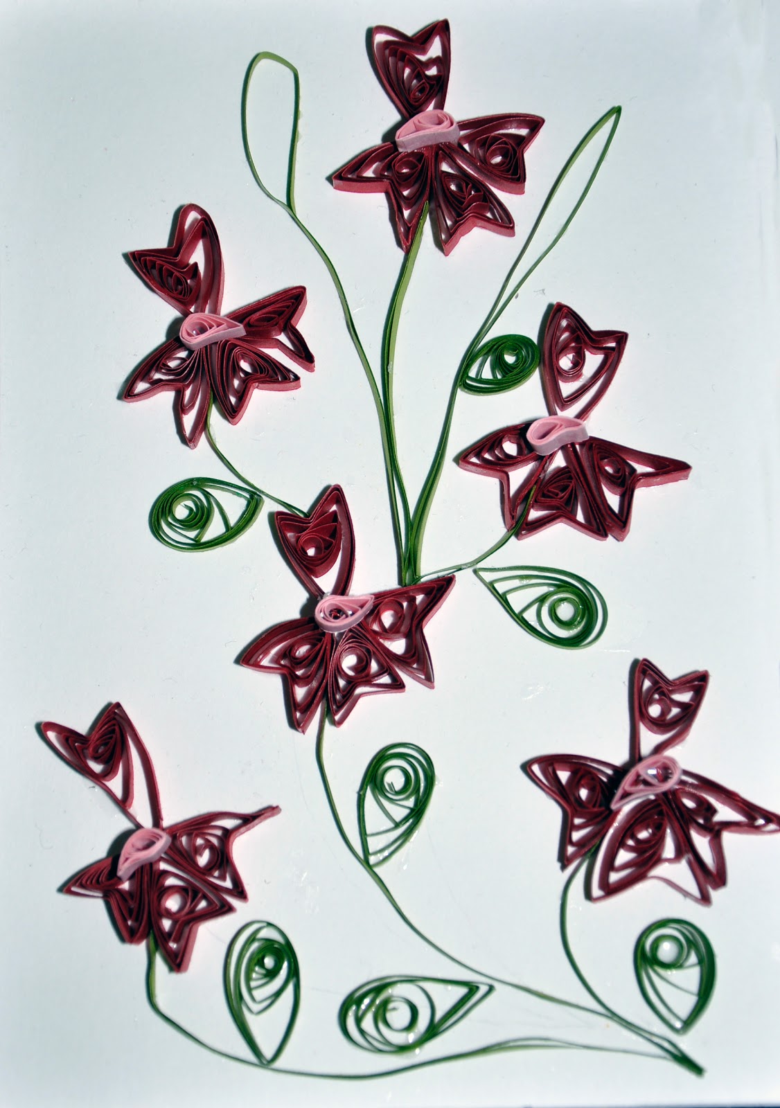 Indoors and Outdoors Quilling Beautiful Flowers Hairy Leschenaultia