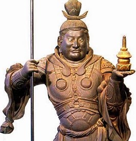 Bishamonten of Four Heavenly Kings: Shizuoka prefecture, Kamakura period, the 12th century　