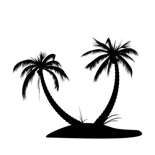 Palm Tree Silhouette Clip Art 081112» Vector Clip Art - Free Clip Art ...