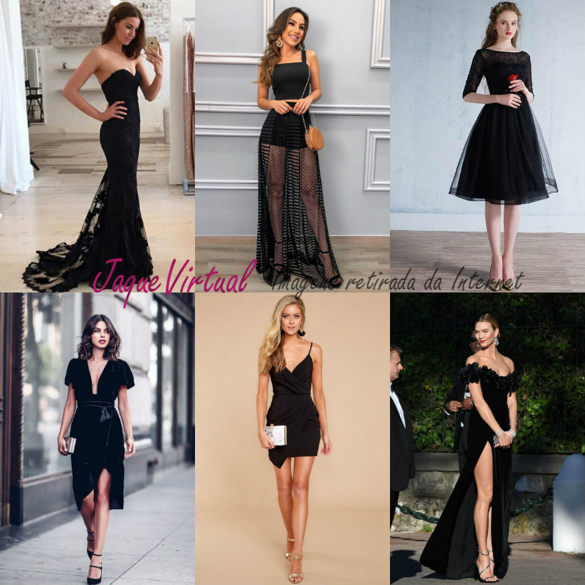 vestido preto moda 2019