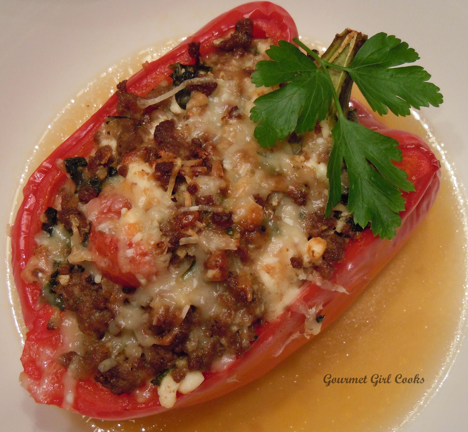 Gourmet Girl Cooks Stuffed Pepper Bake...