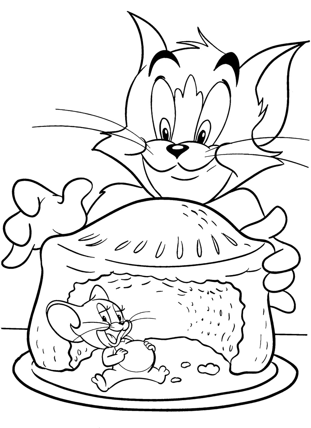 10 Mewarnai Gambar Tom and Jerry